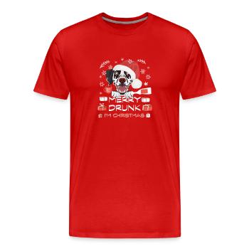 Marché de Noël dalmate - T-shirt bio Premium Homme - rouge - Devant - Damien (186cm)
