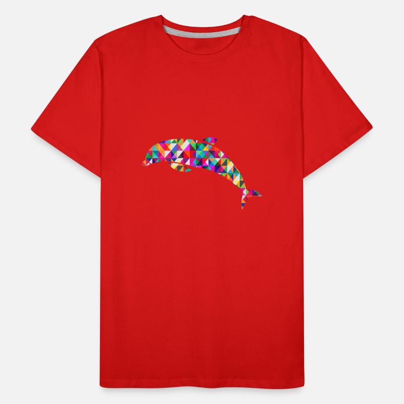 Dolphin Mosaic Colorful Men's Premium Organic T-Shirt