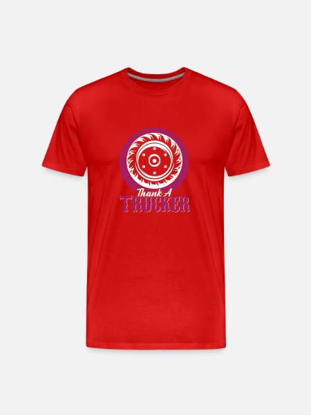 trucker spruch truck - Männer Premium Bio T-Shirt - Rot