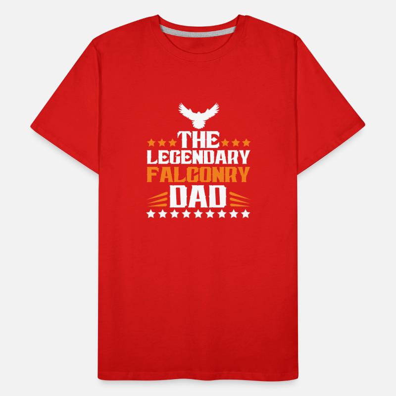 Fauconnerie papa pub chasse T-shirt bio Premium Homme