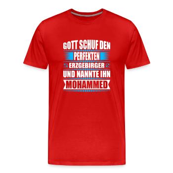 Erzgebirge Mann Namen Sachsen Mohammed - Männer Premium Bio T-Shirt - Rot - Vorne - Damien (186cm)