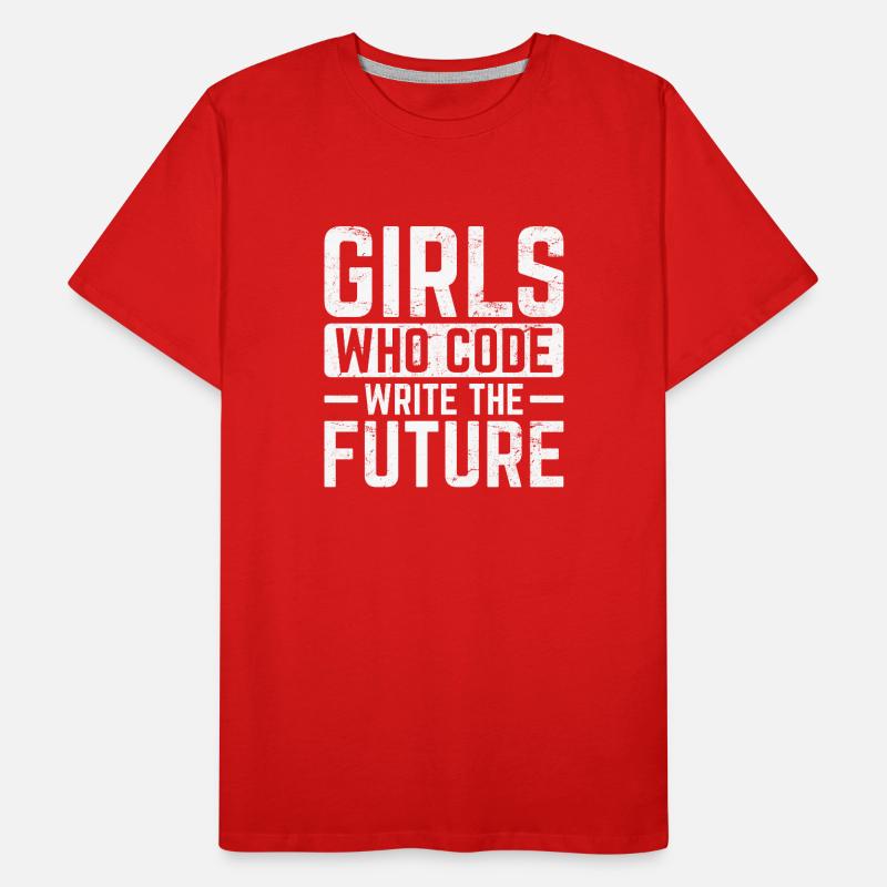 Girl Coder Write The Future Software Programmer Co Men's Premium Organic T-Shirt