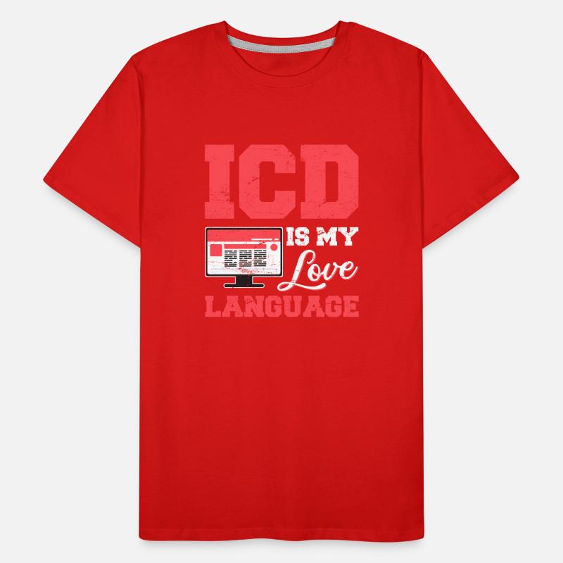 Funny Medical Coder ICD Medical Coding Medical Bil Männer Premium Bio T-Shirt