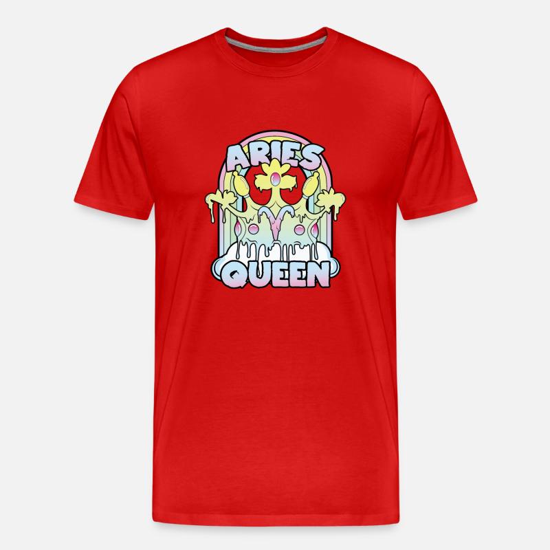 Widder Queen - Männer Premium Bio T-Shirt - Rot