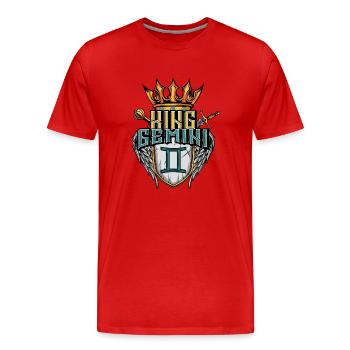 Zwillinge Sternzeichen - Männer Premium Bio T-Shirt - Rot - Vorne - Damien (186cm)