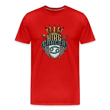 Krebs Sternzeichen - Männer Premium Bio T-Shirt - Rot - Vorne - Damien (186cm)