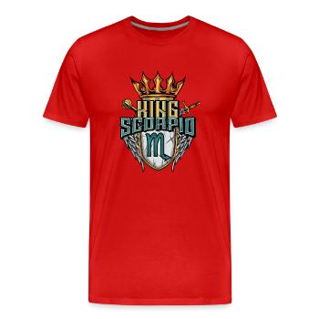 Scorpio Zodiac Sign - Men's Premium Organic T-Shirt - red - Front - Damien (186cm)