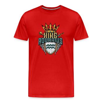 Aquarius Zodiac Sign - Men's Premium Organic T-Shirt - red - Front - Damien (186cm)