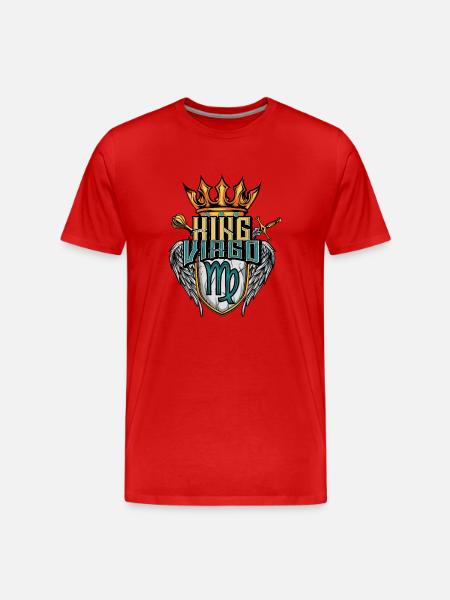 Jungfrau Sternzeichen - Männer Premium Bio T-Shirt - Rot