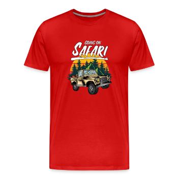 Going On Safari Geländewagen - Männer Premium Bio T-Shirt - Rot - Vorne - Damien (186cm)