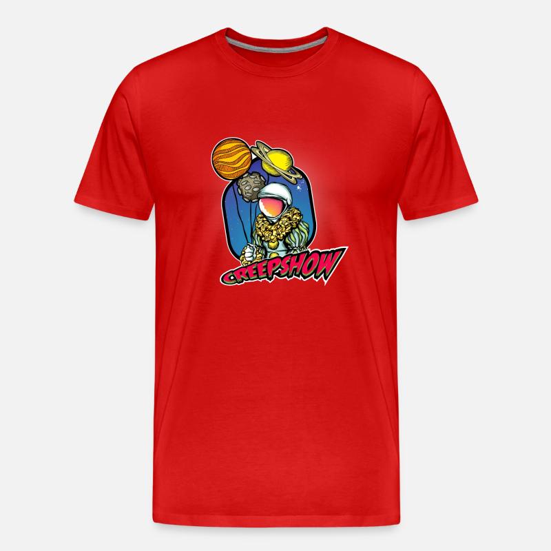 Astronaut - Männer Premium Bio T-Shirt - Rot