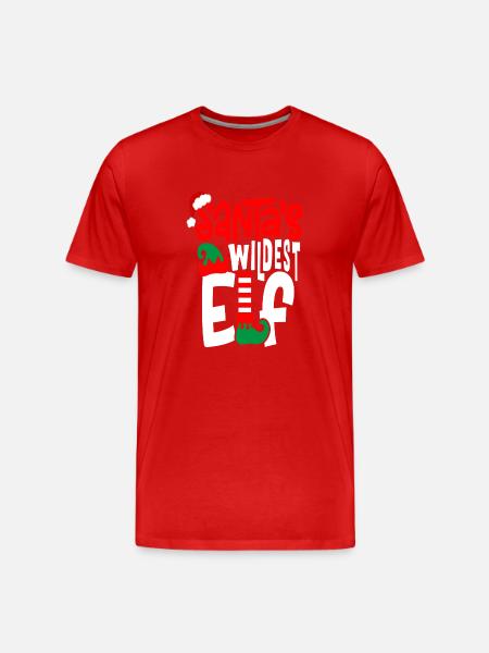 Santa s Wildest Elf - Men's Premium Organic T-Shirt - red