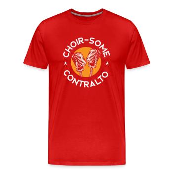 Chanteur d’opéra, voix, opéra - T-shirt bio Premium Homme - rouge - Devant - Damien (186cm)