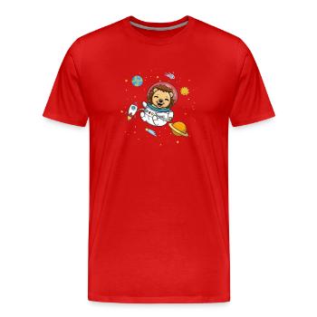 Igel - Männer Premium Bio T-Shirt - Rot - Vorne - Damien (186cm)