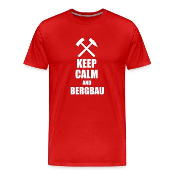 Erzgebirge Bergbau - Männer Premium Bio T-Shirt - Rot - Vorne - Damien (186cm)