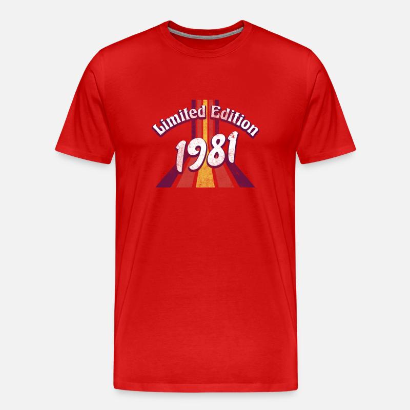 Edition Limitée Millésime 1981 - T-shirt bio Premium Homme - rouge