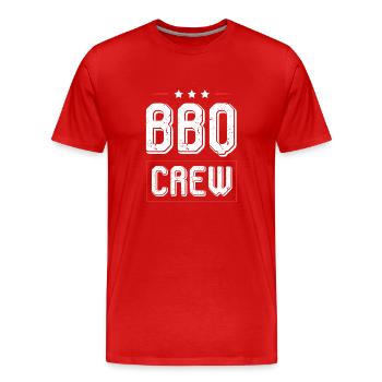 Bbq Crew - Männer Premium Bio T-Shirt - Rot - Vorne - Damien (186cm)