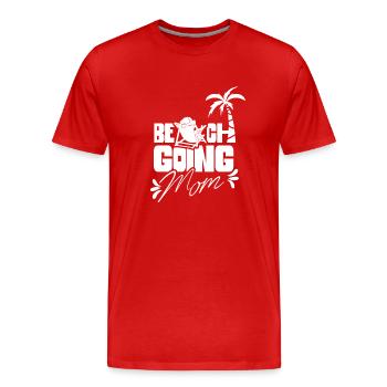 Beach visit Mother Beach Beach beach holiday - Men's Premium Organic T-Shirt - red - Front - Damien (186cm)