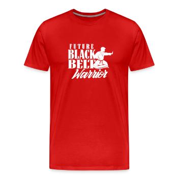 Future ceinture noire guerrier ceinture noire - T-shirt bio Premium Homme - rouge - Devant - Damien (186cm)