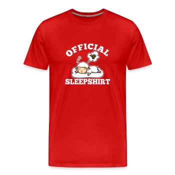 Official sleepshirt Sheep - Men's Premium Organic T-Shirt - red - Front - Damien (186cm)