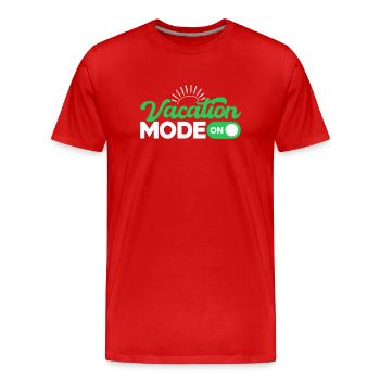 Vacation Mode On - Men's Premium Organic T-Shirt - red - Front - Damien (186cm)