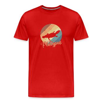 Platypus platypus Australia Outback - Men's Premium Organic T-Shirt - red - Front - Damien (186cm)