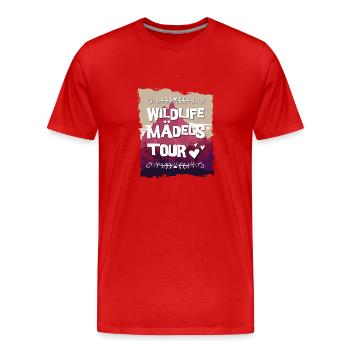 Wildlife Mädels Tour - Männer Premium Bio T-Shirt - Rot - Vorne - Damien (186cm)