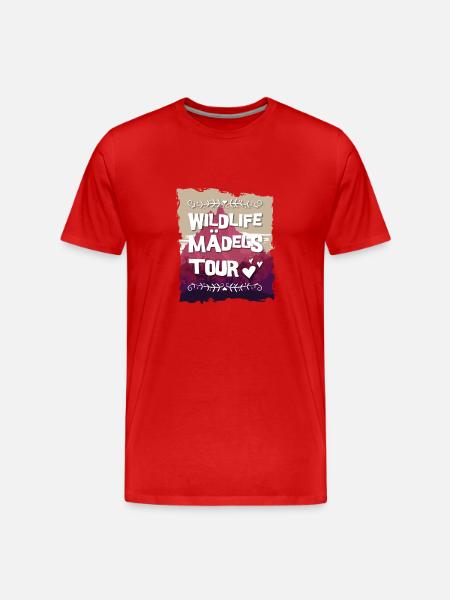 Wildlife Mädels Tour - Männer Premium Bio T-Shirt - Rot