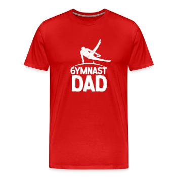 Gymnaste Père Gymnaste Gymnaste Amoureux Gymnastique Gymnastique - T-shirt bio Premium Homme - rouge - Devant - Damien (186cm)