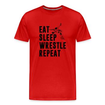Lutte Lutte Cadeau de lutteur lutteur - T-shirt bio Premium Homme - rouge - Devant - Damien (186cm)