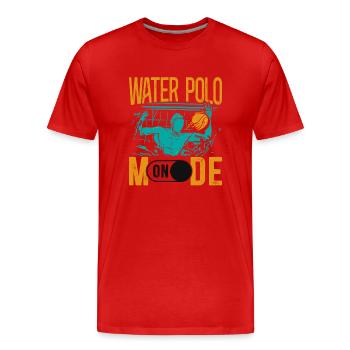 Mode Water Polo Water Polo activé - T-shirt bio Premium Homme - rouge - Devant - Damien (186cm)