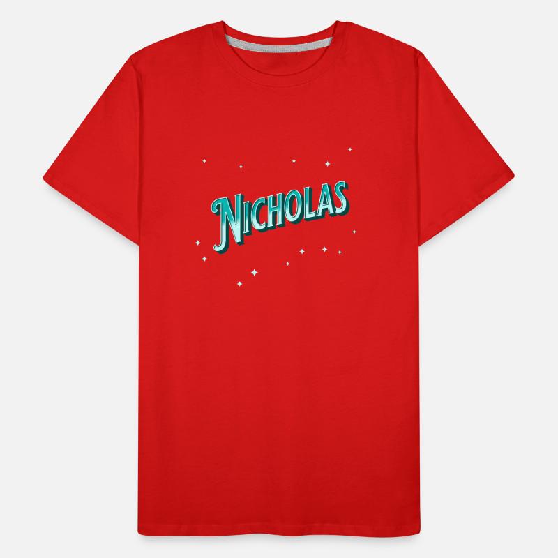 Nicholas' name personalized Men's Premium Organic T-Shirt