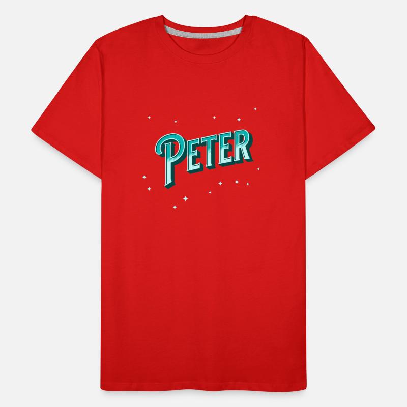 Personalized Peter name Men's Premium Organic T-Shirt