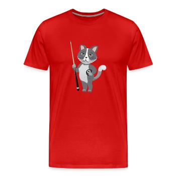 Billard de billard de billard de snooker - T-shirt bio Premium Homme - rouge - Devant - Damien (186cm)