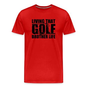 Frère golfeur d’un golfeur Frère golfeur - T-shirt bio Premium Homme - rouge - Devant - Damien (186cm)