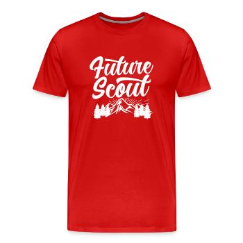 Zukünftiger Pfadfinder Zeltlager Sippe Pfadfinden - Männer Premium Bio T-Shirt - Rot - Vorne - Damien (186cm)