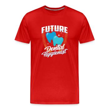 Future dental hygienist dental hygiene team - Men's Premium Organic T-Shirt - red - Front - Damien (186cm)