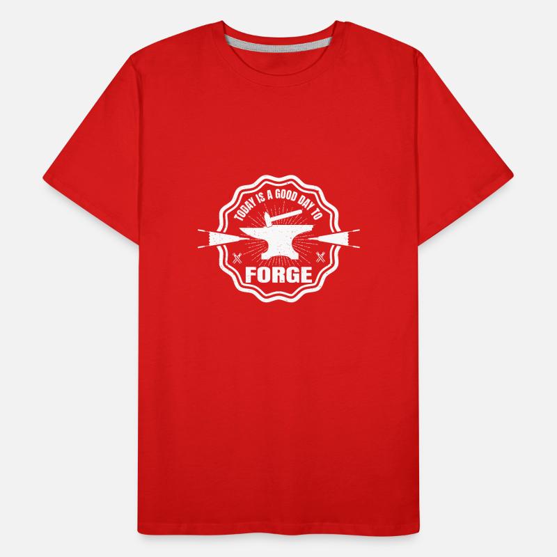 Blacksmith Today Is A Good Day To Forge Gift Idea Männer Premium Bio T-Shirt