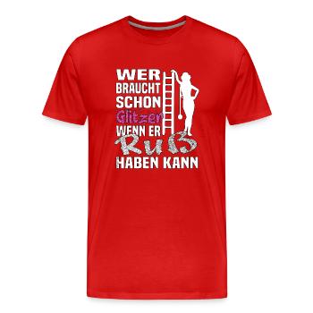 Frauen im Handwerk Schornsteinfegerin Berufs - Männer Premium Bio T-Shirt - Rot - Vorne - Damien (186cm)