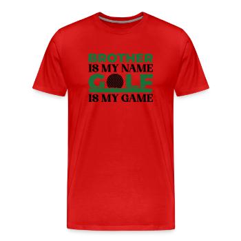 Frère golfeur d’un golfeur Frère golfeur - T-shirt bio Premium Homme - rouge - Devant - Damien (186cm)