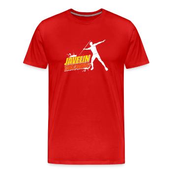 Lanceur de javelot Lancer de javelot Lancer de javelot - T-shirt bio Premium Homme - rouge - Devant - Damien (186cm)