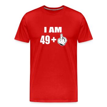 50 Geburtstag - Männer Premium Bio T-Shirt - Rot - Vorne - Damien (186cm)
