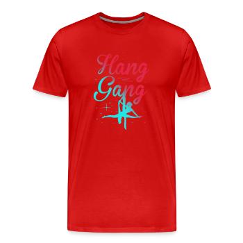 Air winner. Air silk - Men's Premium Organic T-Shirt - red - Front - Damien (186cm)
