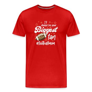 Football américain Mama Fan Support Footballmom - T-shirt bio Premium Homme - rouge - Devant - Damien (186cm)