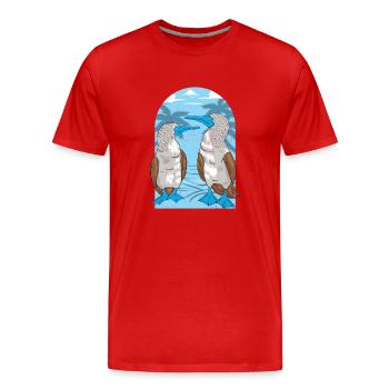 Seevögel Blaufußtölpel - Männer Premium Bio T-Shirt - Rot - Vorne - Damien (186cm)