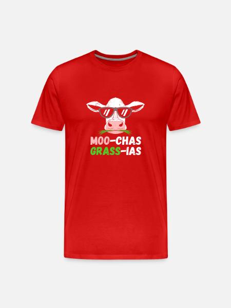 Moo chas Grass ias - Men's Premium Organic T-Shirt - red