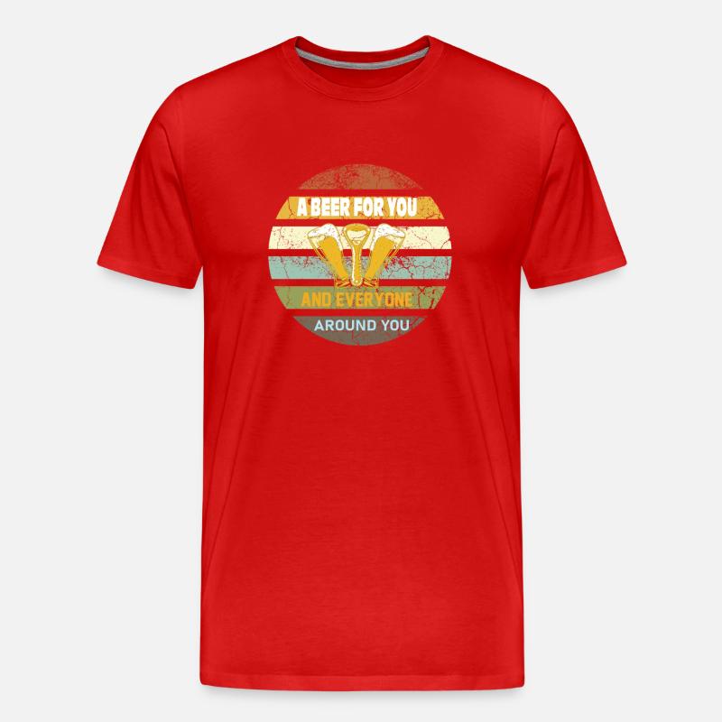 Bier Tshirt- Bier Geschenke - Männer Premium Bio T-Shirt - Rot