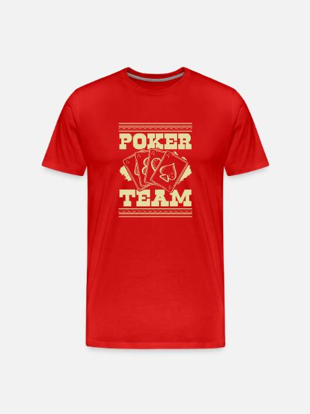 Poker Team - Männer Premium Bio T-Shirt - Rot