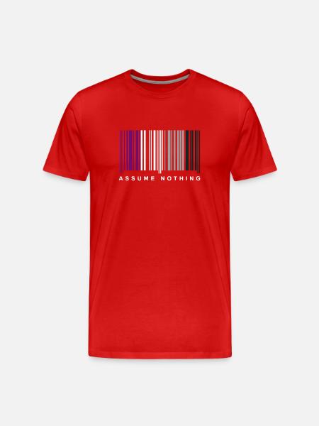 Asexual Barcode - Men's Premium Organic T-Shirt - red