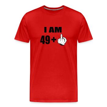 50 Geburtstag - Männer Premium Bio T-Shirt - Rot - Vorne - Damien (186cm)